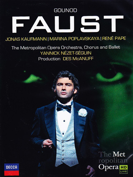 Couverture du dvd Faust enregistré au Metropolitan Opera.